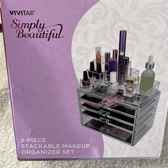 vivitar Storage & Organization Acrylic Stackable Makeup Organizer